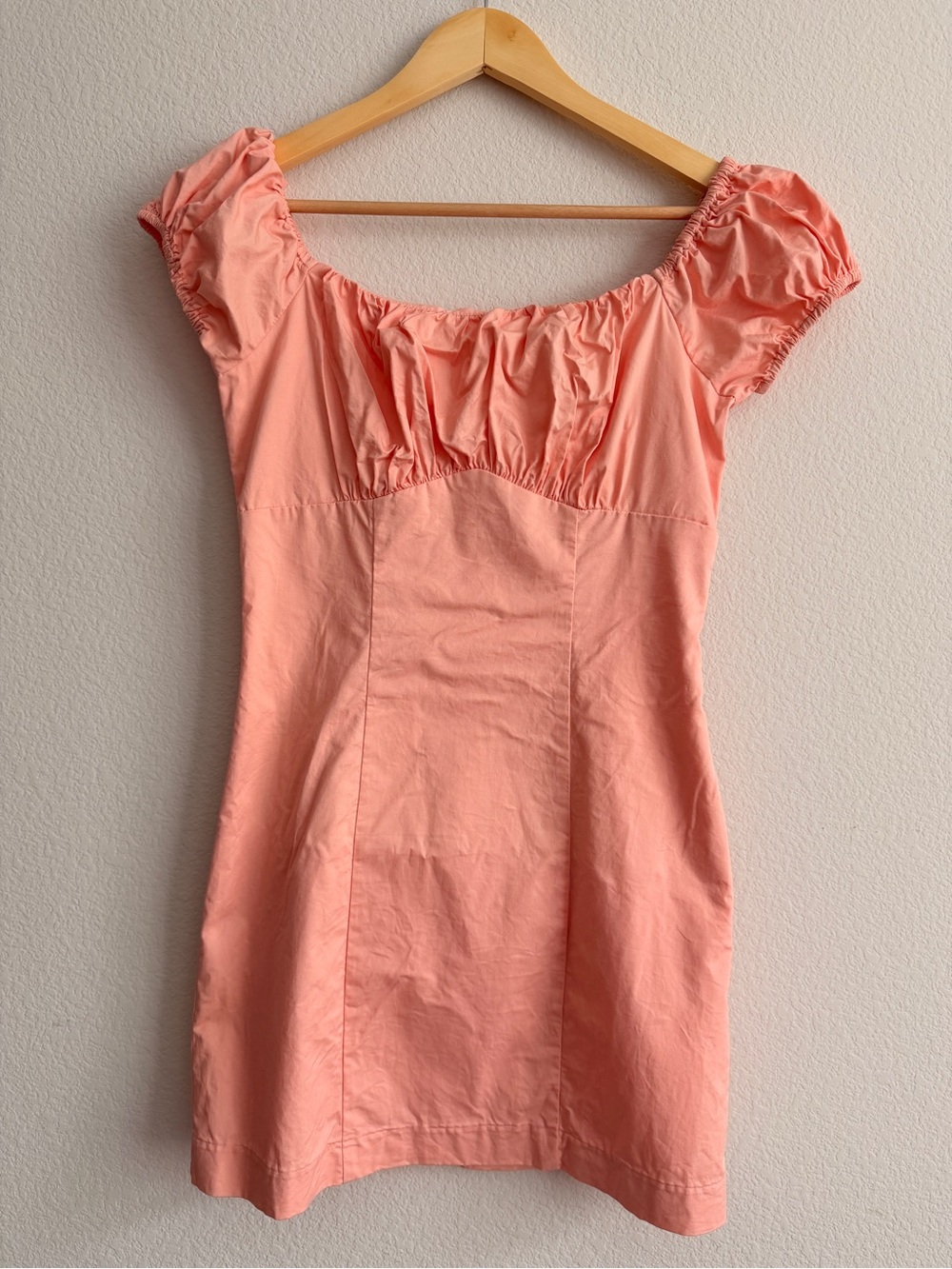 Lulu's Peach pink Cotton Mini Dress